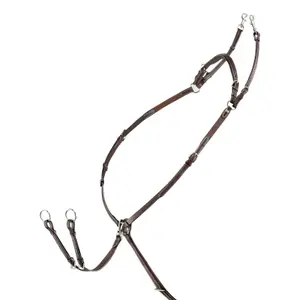 Collier de chasse pour cheval avec martingale amovible et élastique Equiline image-0