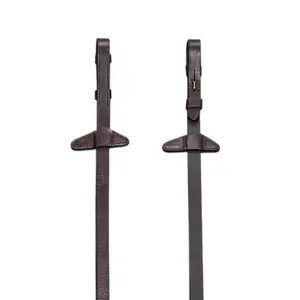 Rênes pour cheval caoutchouc avec bouchon Equiline image-0