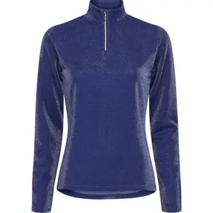 Paardrijshirt met 1/2 rits voor kinderen Equipage Shimmer image-0