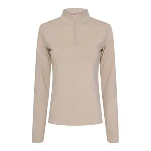 Camisola de equitação de manga comprida com 1/2 fecho para mulher Equipage Kolyma image-0