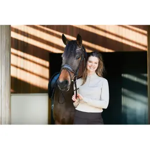 Camisola de equitação de manga comprida com 1/2 fecho para mulher Equipage Kolyma image-4