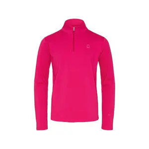 Maglia da equitazione a maniche lunghe con zip a metà da bambina Equipage Kolyma image-0