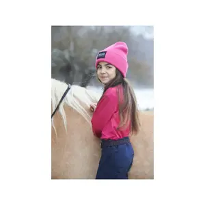Maglia da equitazione a maniche lunghe con zip a metà da bambina Equipage Kolyma image-2