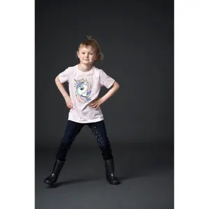 Girls' full grip riding leggings Equipage Molly Glitter image-2