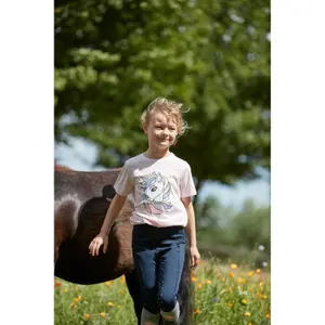 Girls' full grip riding leggings Equipage Molly Glitter image-5