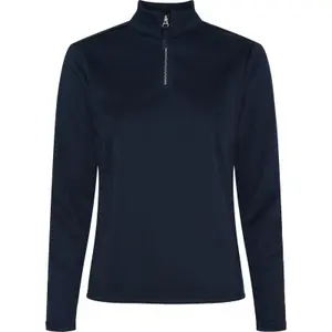 T-shirt equitazione a maniche lunghe con zip a metà da donna Equipage Scarlet image-0