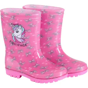 Stivali da equitazione da bambina Equipage Butterfly Wellies image-0