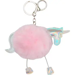 Unicorn pompom keychain for women Equipage EQ image-0