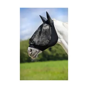Anti-fly mask for horses Equithème Lycra® image-1