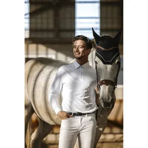 Long-sleeved competition Polo shirt Equithème Dany image-1
