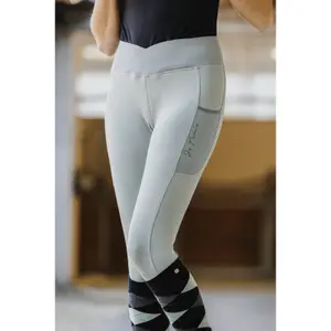 Women's full grip riding leggings Equithème Flora Je t'aime image-0