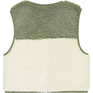 Girls' Sleeveless Sherpa Jacket Roxy Iconic Color Block image-2