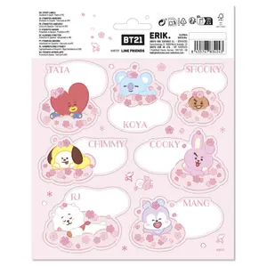 Etiquettes adhésives premium Erik BT21 image-1