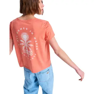 Women's v-neck T-shirt Roxy Laguna Green image-1