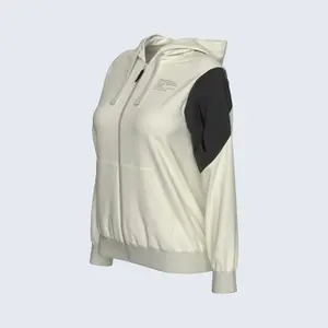 Girl's zip-up hoodie Errea No Logo SS26 01 image-2