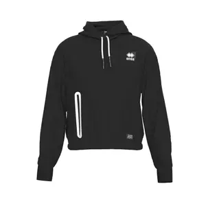 Women's crop fleece hoodie Errea Black Box 04 image-0