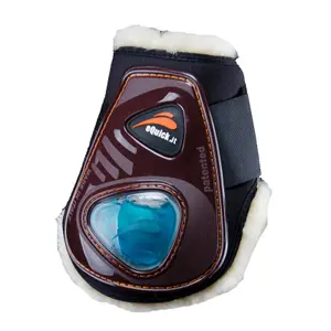 Rear Fetlock Protectors eQuick eShock velcro fluffy image-1