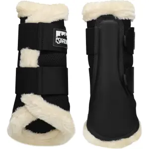 Guêtres pour cheval fermées en mesh avec fausse fourrure Eskadron image-0