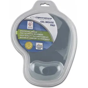 Tappetino per mouse con poggiapolsi in gel Esperanza EA137 (Gris)