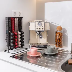 Accessoire de cuisine capsule de café et présentoir métallique double face Estia Home Art image-3