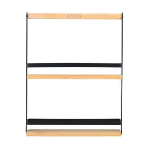Scatola di stoccaggio a 2 livelli con maniglia Estia Home Art Bamboo Essentials image-1