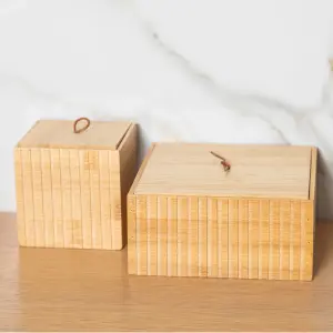 Bamboo Storage and Organisation Box Estia Home Art Essentials image-3