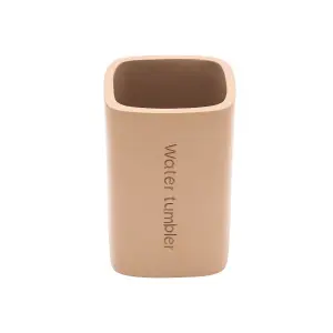 Porta cepillos de dientes en poliresina Estia Home Art Text image-1