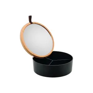 Boîte na ukládání a organizaci z bambusu s zrcadlem Estia Home Art Essentials