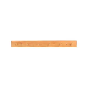 Wandgarderobe aus Bambus mit 6 Haken Estia Home Art image-1