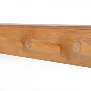 Wandgarderobe aus Bambus mit 6 Haken Estia Home Art image-2