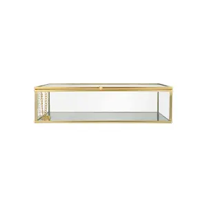 Glass Storage Box with Mirror and Frame Estia Home Art image-1