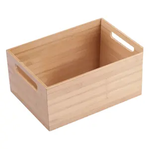 Caixa de armazenamento com alças empilhável Estia Home Art Bamboo Essentials