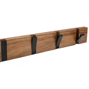 Cintre mural en bois avec 6 crochets pliables Estia Home Art image-2