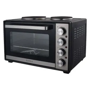 Four Électrique de Cuisine Multifonction avec 2 Plaques de Cuisson et un Revêtement Intérieur Antiadhésif Estia Home Art image-1