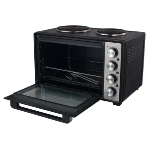 Four Électrique de Cuisine Multifonction avec 2 Plaques de Cuisson et un Revêtement Intérieur Antiadhésif Estia Home Art image-2