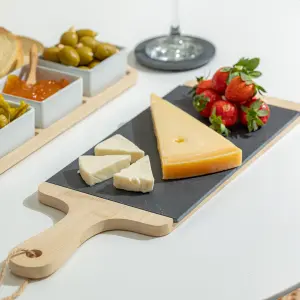 Tischplatte aus Schiefer mit Holzsockel Estia Home Art image-2