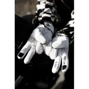 Women's mid-season motorcycle gloves Eudoxie Clear image-3