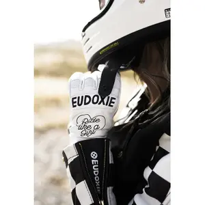 Women's mid-season motorcycle gloves Eudoxie Clear image-2