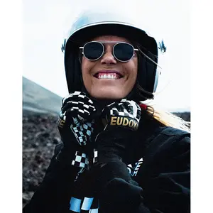 Women's mid-season motorcycle gloves Eudoxie Gold image-2
