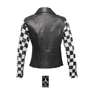 Leather motorcycle jacket for women Eudoxie Beth image-1