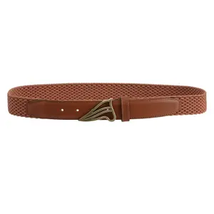 Faux Leather Belt with Metal Buckle Euro-Star Belt Vivian image-0