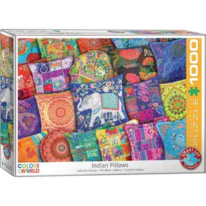 Pack of 1000 colorful cushion puzzle pieces Eurographics image-0