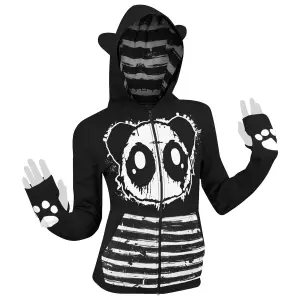 Hoodie Damen Evil Clothing Killer Panda Raw image-0