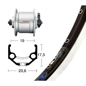 Bujes de rueda delantera Exal Dyn. Dh3N31 Qr 36T Rigida Zac 19 image-0