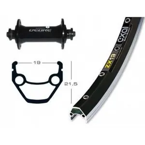 Rear wheel Exal Winora Zx 19 36Tr.Sh.Deore Blo.Ra.