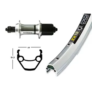 Roue arriére Exal Winora Zx 19 36Tr.Tx 800 Blo.Ra. image-0