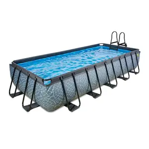 Piscine avec pompe filtrante enfant Exit Toys Stone 540 x 250 x 100 cm image-0