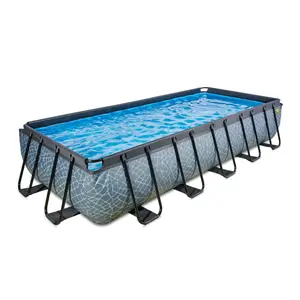Piscine avec pompe filtrante enfant Exit Toys Stone 540 x 250 x 100 cm image-1