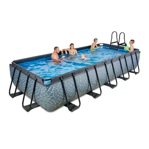 Piscine avec pompe filtrante enfant Exit Toys Stone 540 x 250 x 100 cm image-4