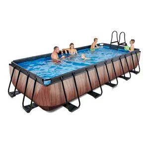 Piscine avec pompe filtrante enfant Exit Toys Wood 540 x 250 x 100 cm image-4